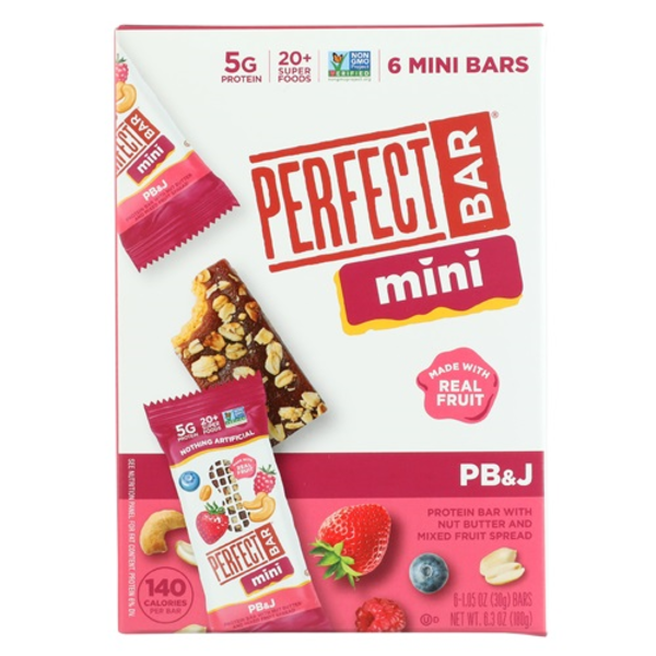 Perfect Bar PB & J Mini Size Protein Bars 6 Pack