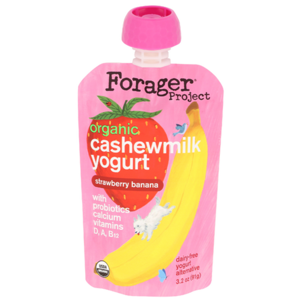 Forager Project Organic Strawberry Baa Cashewmilk Yogurt Pouch