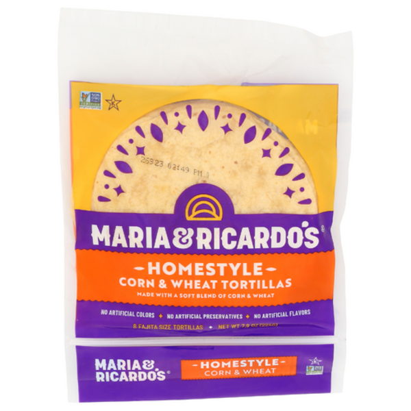 Maria And Ricardo's Homestyle Corn & Wheat Tortillas 8 Pack