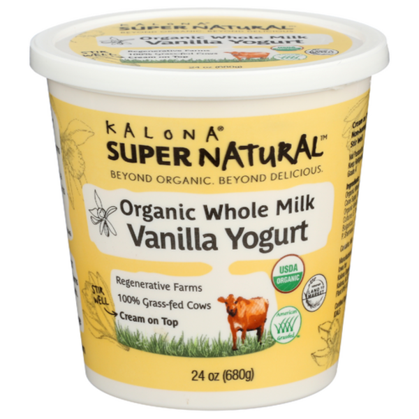 Kalona Organic Cream Top Whole Milk Vanilla Yogurt