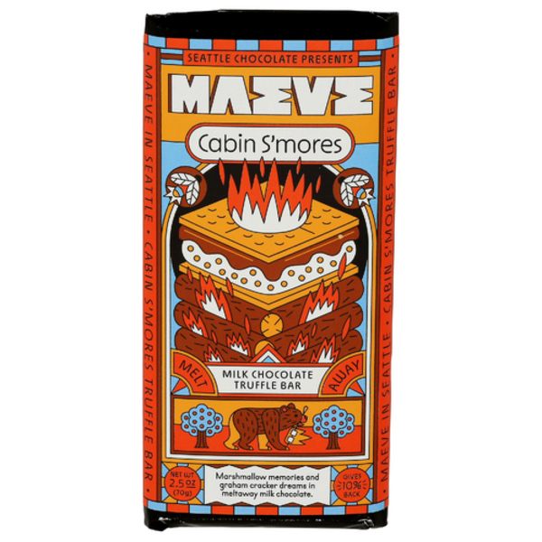 Maeve By Seattle Chocolate Cabin S'mores Milk Chocolate Truffle Bar