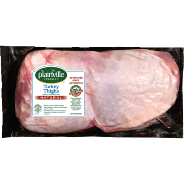 Plainville Bone In Turkey Thighs, No Antibiotics Ever, Previously Frozen