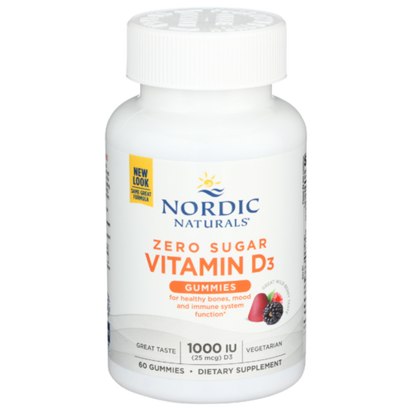 Nordic Naturals Zero Sugar Vitamin D3 Gummies 1000 Iu