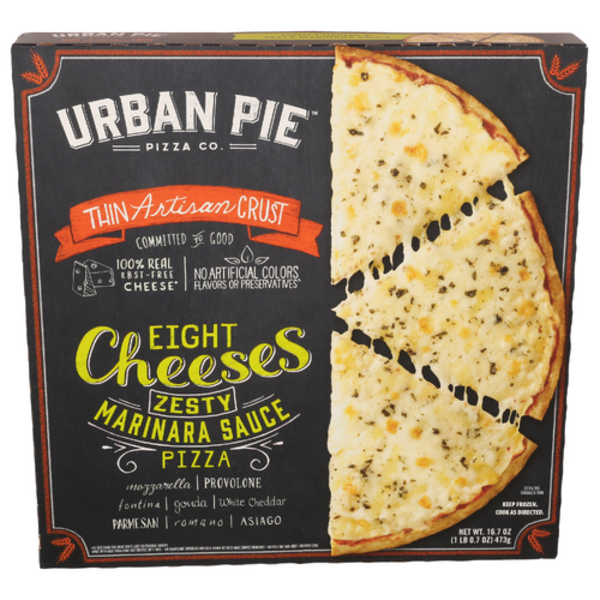 Urban Pie Pizza Co. Eight Cheese Zest Marinara Sauce Thin Artisan Crust Pizza