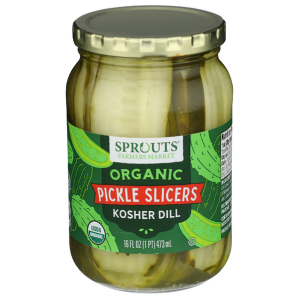 Sprouts Organic Kosher Dill Sandwich Slicers Pickles