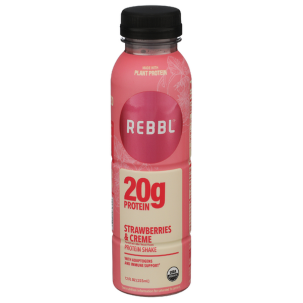 Rebbl Organic Strawberries & Cream Coconut Oat Milk Blend Protein Elixir