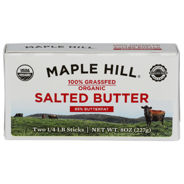 Maple Hill Creamery Organic Grass-Fed Salted Butter 2 Sticks
