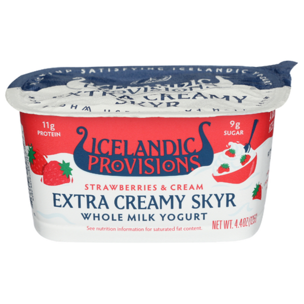 Icelandic Provisions Strawberries & Cream Extra Creamy Skyr Yogurt