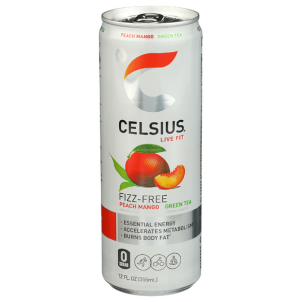 Celsius Peach Mango Green Tea Energy Drink