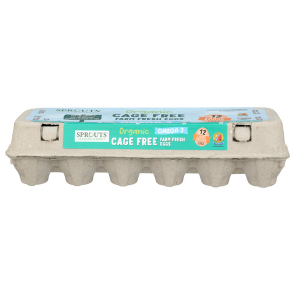 Sprouts Organic Large Brown Grade A Omega-3 Eggs