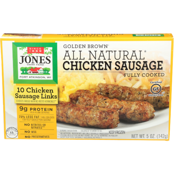 Jones Dairy Farm All Natural Fully Cooked Frozen Chicken Sausage Links