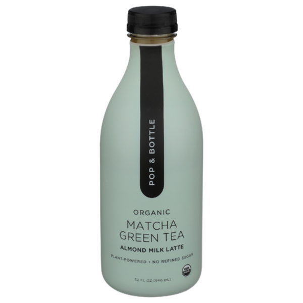 Pop & Bottle Organic Matcha Green Tea Almond Milk Latte