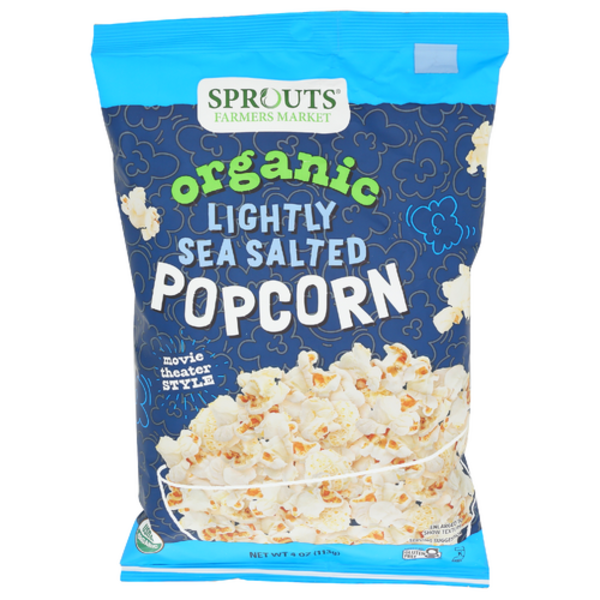 Sprouts Organic Popcorn Lightly Sea Salted