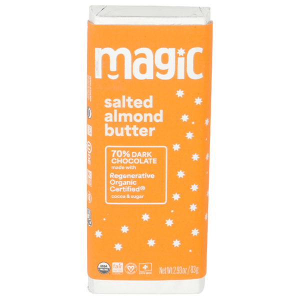 Magic Chocolate Organic Salted Almond Butter Dark Chocolate Bar