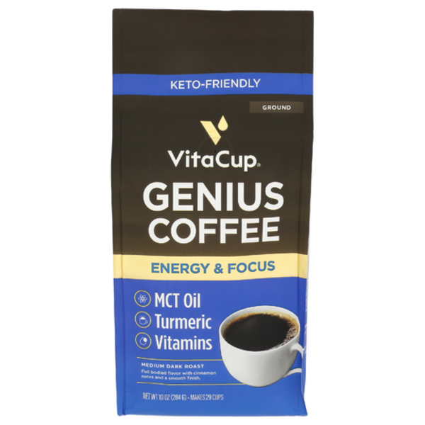 Vitacup Genius Blend Infused Medium Roast Ground Coffee