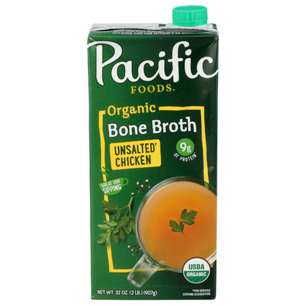 Pacific Foods Organic Chicken Unsalted Bone Broth
