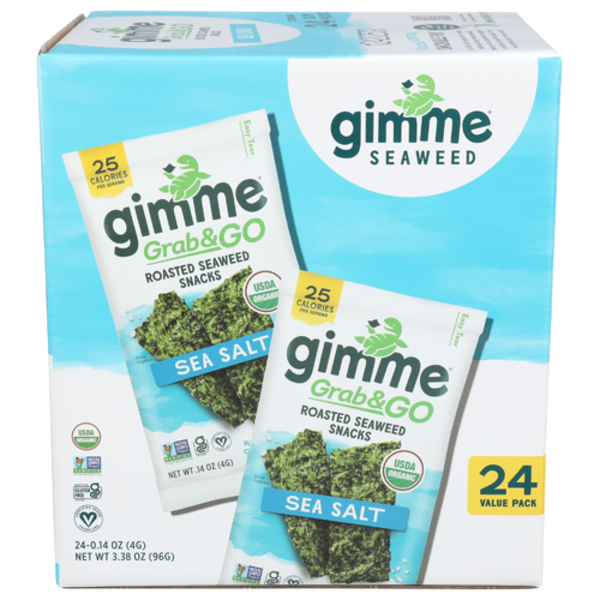 Gimme Health Foods Organic Sea Salt Grab & Go Roasted Seaweed Snacks