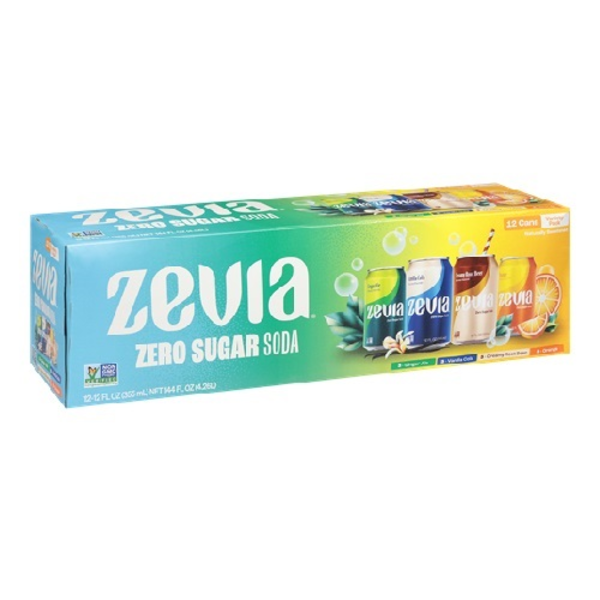 Zevia Variety Zero Calorie Soda 12 Pack