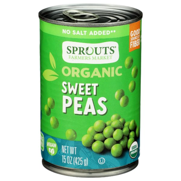 Sprouts Organic Sweet Peas No Salt Added