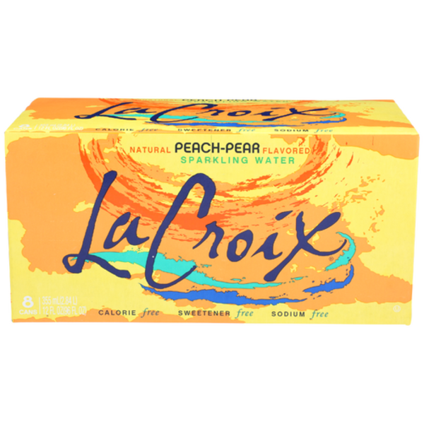 La Croix Peach Pear Sparkling Water 8 Pack