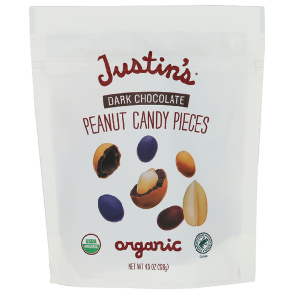 Justin's Organic Dark Chocolate Peanut Candy Pieces