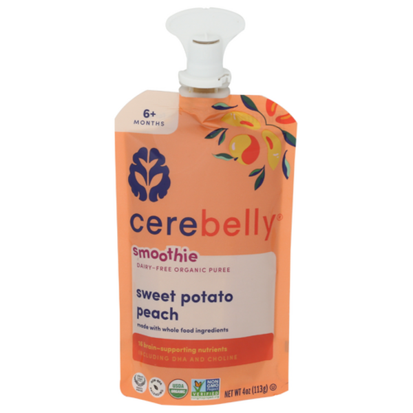 Cerebelly Inc Organic Sweet Potato Peach Baby Food Pouch