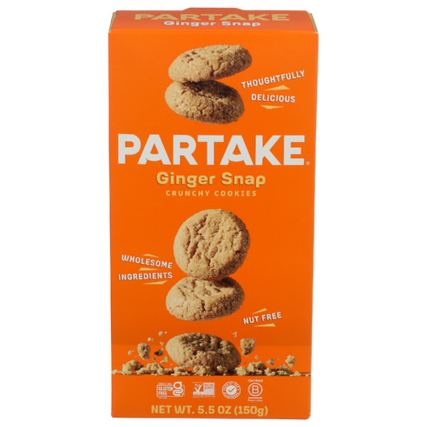 Partake Ginger Snap Crunchy Cookies