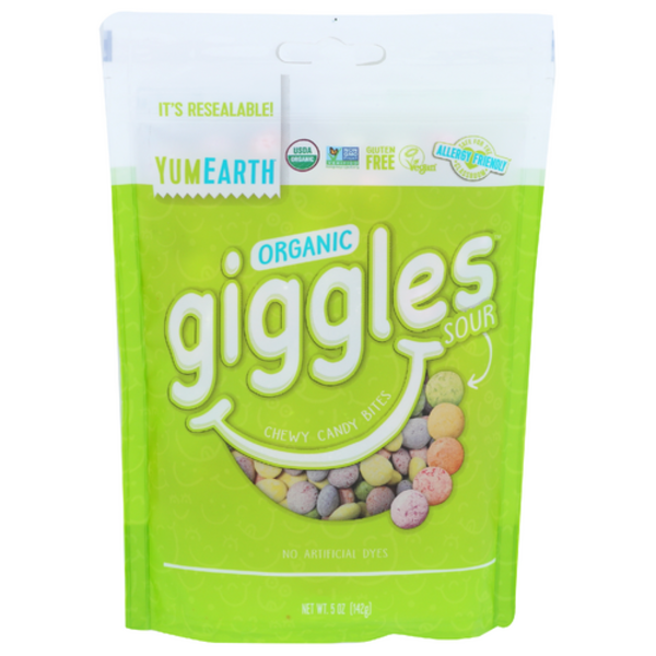 Yum Earth Organic Sour Giggles Chewy Candy Bites