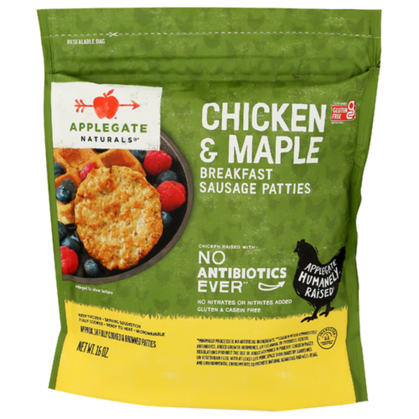 Applegate Chicken & Maple Breakfast Sausage Patties
