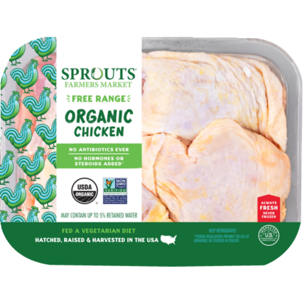 Sprouts Organic Bone-In Chicken Thigh
