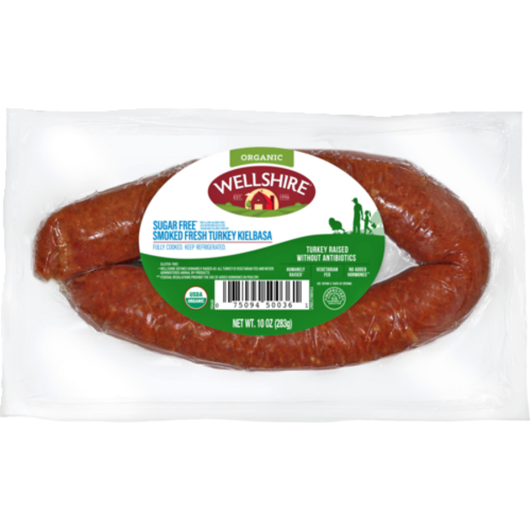 Wellshire Farms Organic Sugar Free Smoked Fresh Turkey Kielbasa