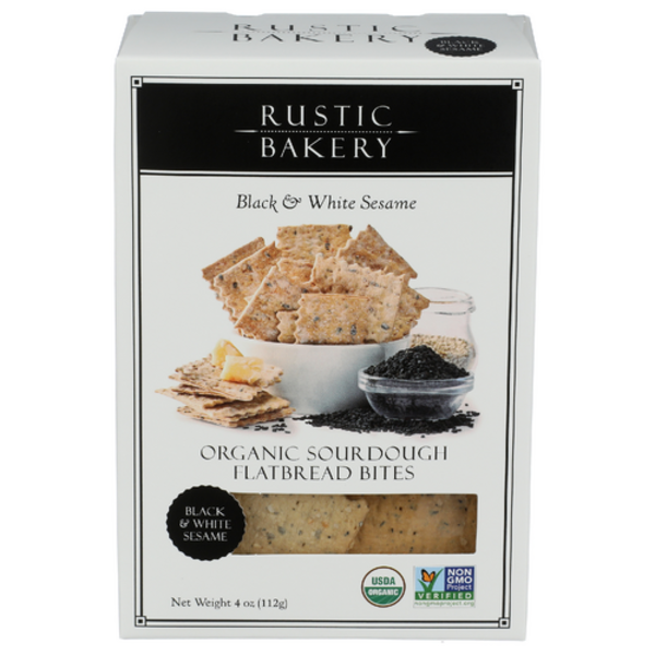 Rustic Bakery Organic Black & White Sesame Sourdough Flatbread Bites