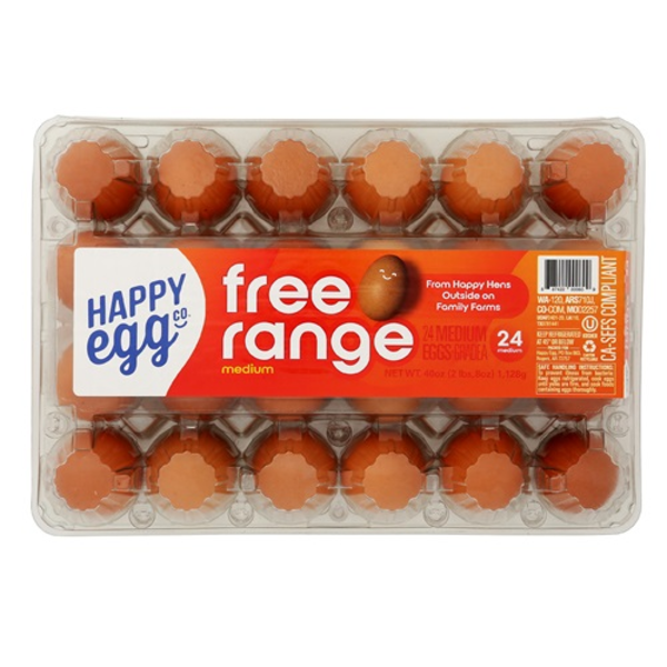 Happy Egg Medium Grade A Brown Free Range Eggs