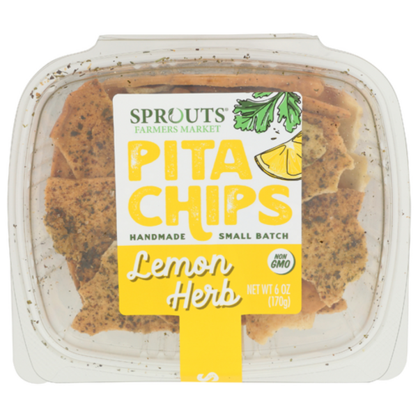 Sprouts Lemon Herb Handmade Small Batch Pita Chips