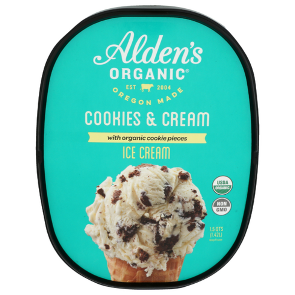 Alden's Organic Cookies & Cream Ice Cream