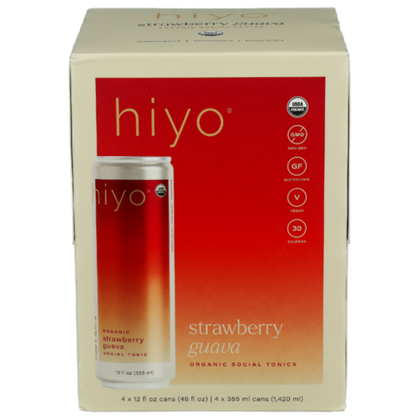 Hiyo Organic Strawberry Guava Functional Seltzer 4 Pack