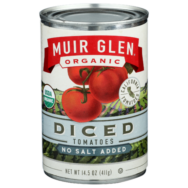 Muir Glen Organic No Salt Added Diced Tomatoes