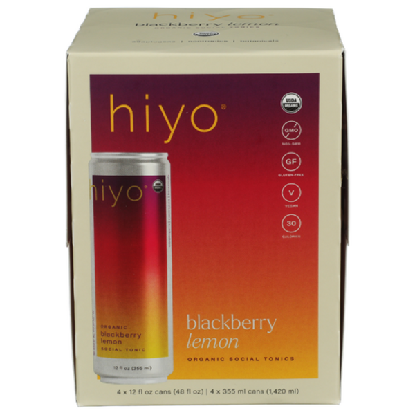 Hiyo Organic Blackberry Lemon Functional Seltzer 4 Pack