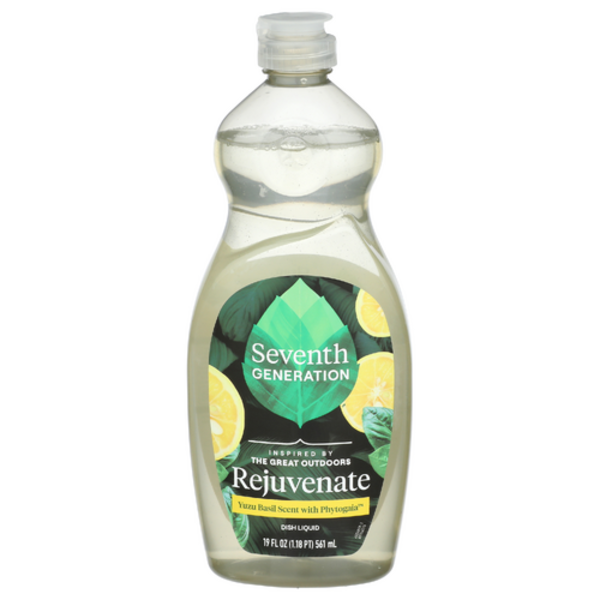 Seventh Generation Yuzu Basil Scent with Pytogaia Liquid Dish Soap