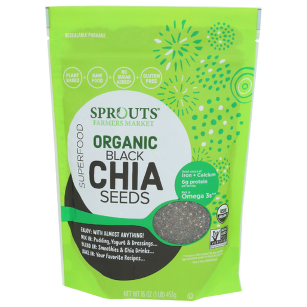 Sprouts Organic Black Chia Seeds