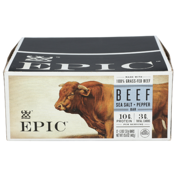 Epic Salt And Pepper Beef Bar 12 Pack Case