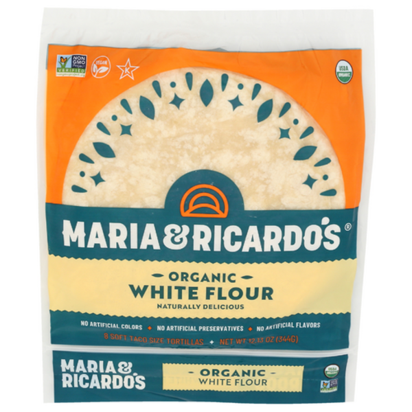 Maria And Ricardo's Organic White Flour Tortillas 8 Count