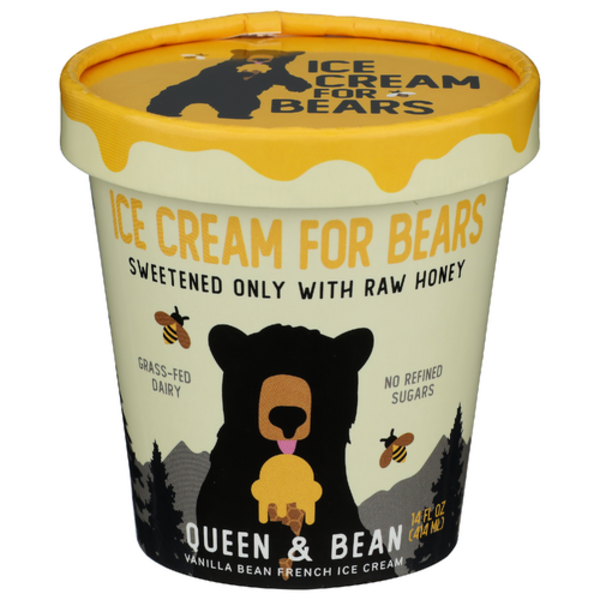 Ice Cream For Bears Queen & Bean Vanilla Bean French Ice Cream