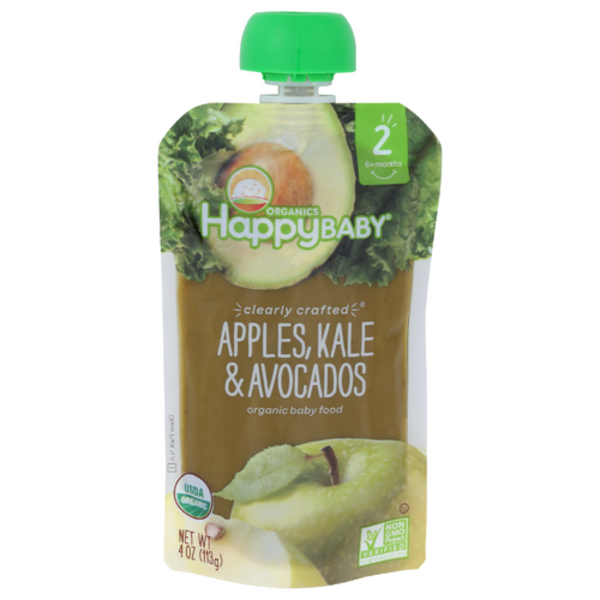 Happy Baby Organic Apples Kale & Avocado Stage 2 Pouch