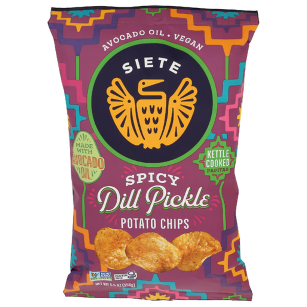 Siete Spicy Dill Pickle Kettle Cooked Potato Chips