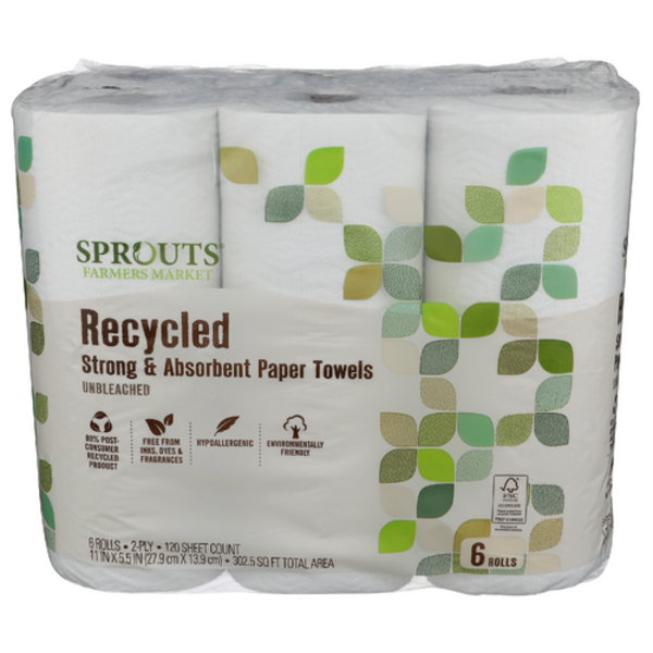 Sprouts Unbleached Recycled Paper Towels