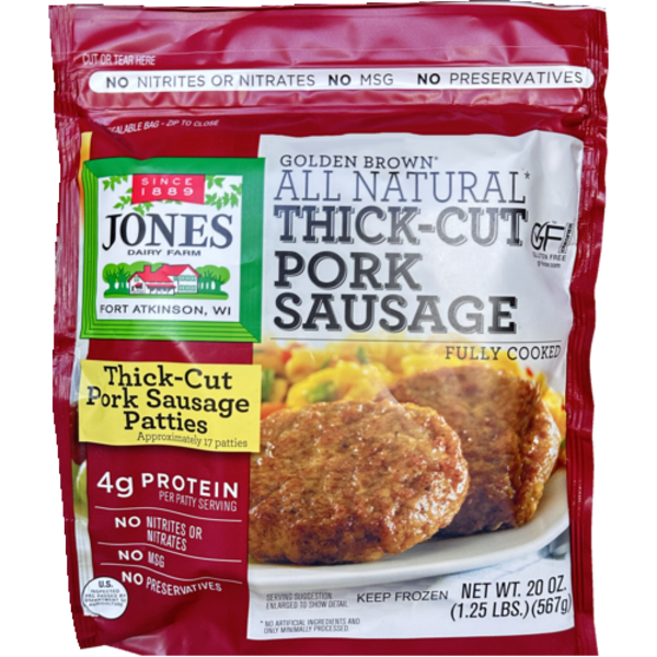 Jones Dairy Farm Fully Cooked Thick-Cut Pork Sausage
