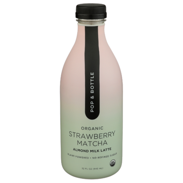 Pop & Bottle Organic Strawberry Matcha Almond Milk Latte