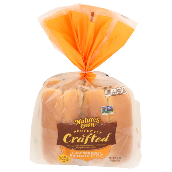 Nature's Own Perfectly Crafted Brioche Style Hot Dog Buns 8 Pack
