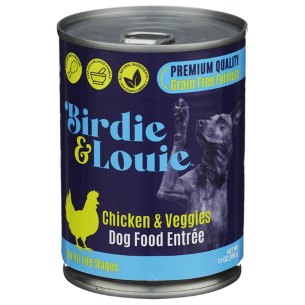 Birdie & Louie Chicken & Veggies Grain Free Premium Dog Food Can